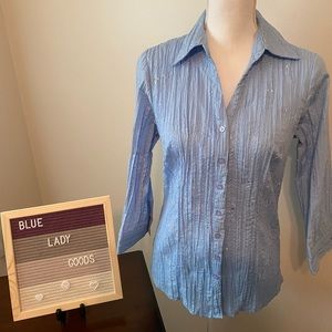 Croft and Barrow 3/4 sleeve button up blouse EUC